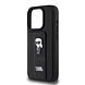 Karl Lagerfeld Karl Lagerfeld iPhone 15 Pro Back cover case - Saffiano Leather Grip Case with Karl Logo - Black