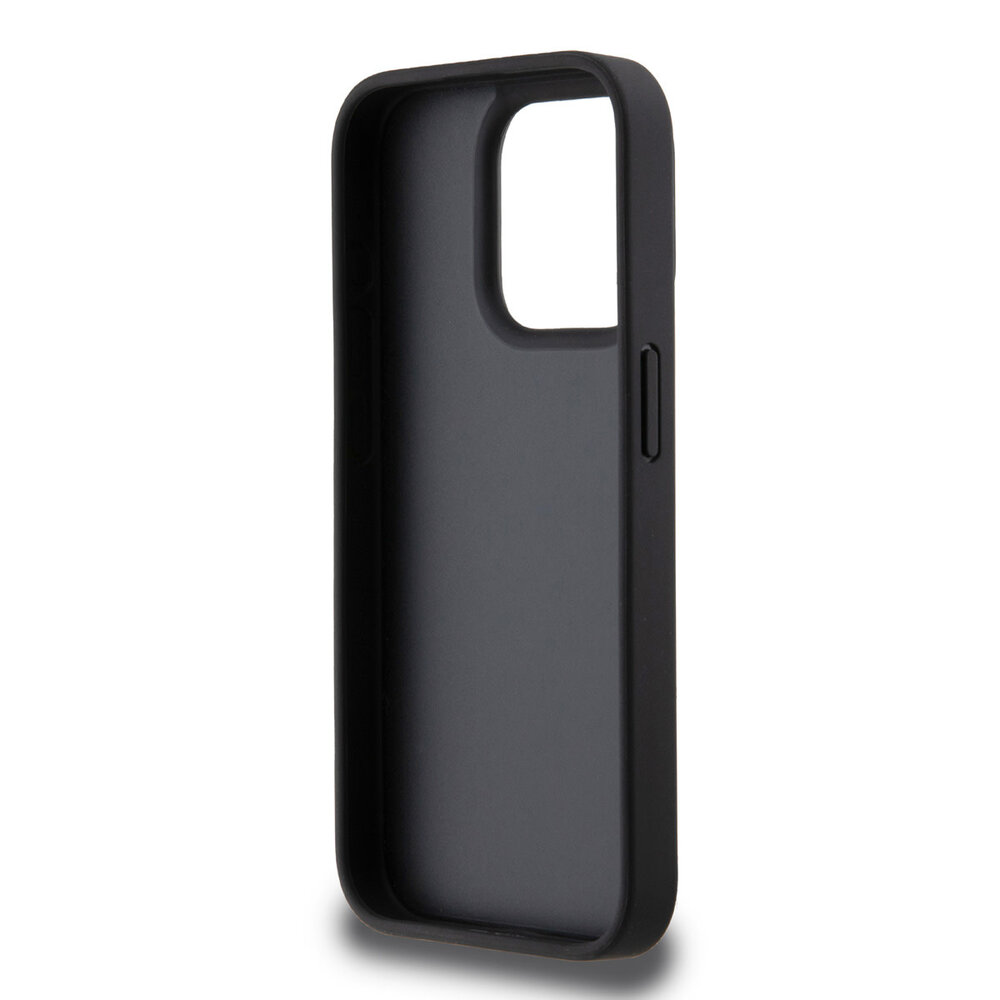 Karl Lagerfeld Karl Lagerfeld iPhone 15 Pro Backcover hoesje - Saffiano Leather Grip Case with Karl Logo - Zwart Karl Lagerfeld Karl Lagerfeld iPhone 15 Pro Backcover hoesje - Saffiano Leather Grip Case with Karl Logo - Zwart