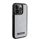 Karl Lagerfeld Karl Lagerfeld iPhone 15 Pro Back cover case - Rhinestone with Logo Metal Plate Case - Black