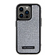 Karl Lagerfeld Karl Lagerfeld iPhone 15 Pro Back cover case - Rhinestone with Logo Metal Plate Case - Black