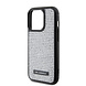 Karl Lagerfeld Karl Lagerfeld iPhone 15 Pro Back cover case - Rhinestone with Logo Metal Plate Case - Black