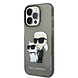 Karl Lagerfeld Karl Lagerfeld iPhone 15 Pro Back cover case - IML Glitter NFT Karl & Choupette Hard Case - Black