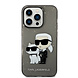 Karl Lagerfeld Karl Lagerfeld iPhone 15 Pro Back cover case - IML Glitter NFT Karl & Choupette Hard Case - Black