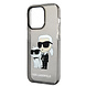 Karl Lagerfeld Karl Lagerfeld iPhone 15 Pro Back cover case - IML Glitter NFT Karl & Choupette Hard Case - Black