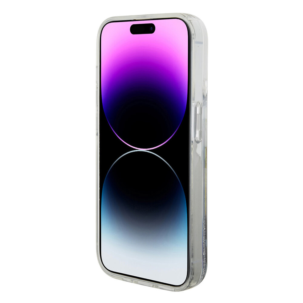 Karl Lagerfeld Karl Lagerfeld iPhone 15 Pro Back cover case - Liquid Glitter - Transparent