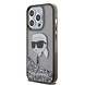 Karl Lagerfeld Karl Lagerfeld iPhone 15 Pro Back cover case - Liquid Glitter Case with NFT Karl Head - Black
