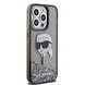 Karl Lagerfeld Karl Lagerfeld iPhone 15 Pro Back cover case - Liquid Glitter Case with NFT Karl Head - Black