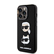 Karl Lagerfeld Karl Lagerfeld iPhone 15 Pro Backcover hoesje - Silicone Karl And Choupette Head - Zwart Karl Lagerfeld Karl Lagerfeld iPhone 15 Pro Backcover hoesje - Silicone Karl And Choupette Head - Zwart