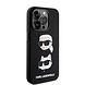 Karl Lagerfeld Karl Lagerfeld iPhone 15 Pro Backcover hoesje - Silicone Karl And Choupette Head - Zwart Karl Lagerfeld Karl Lagerfeld iPhone 15 Pro Backcover hoesje - Silicone Karl And Choupette Head - Zwart