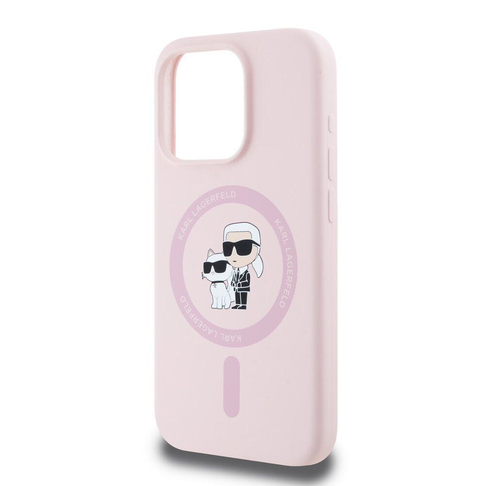 Karl Lagerfeld Karl Lagerfeld iPhone 15 Pro Back-Cover hul - Liquid Silicone Magsafe - Rosa Karl Lagerfeld Karl Lagerfeld iPhone 15 Pro Back-Cover hul - Liquid Silicone Magsafe - Rosa