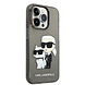 Karl Lagerfeld Karl Lagerfeld iPhone 15 Pro Back cover case - IML Glitter NFT Karl & Choupette Hard Case - Black