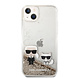 Karl Lagerfeld Karl Lagerfeld iPhone 14 Plus Backcover hoesje - Liquid Glitter Karl and Choupette Case - Transparant Karl Lagerfeld Karl Lagerfeld iPhone 14 Plus Backcover hoesje - Liquid Glitter Karl and Choupette Case - Transparant