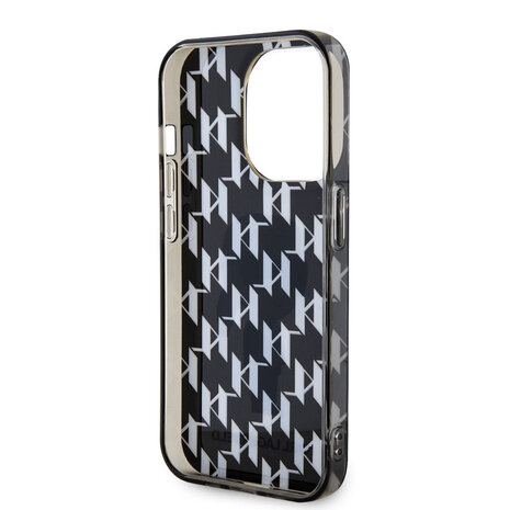 Karl Lagerfeld Karl Lagerfeld iPhone 15 Pro Max Backcover hoesje - Hardcase Monogram Ikonik - Zwart Karl Lagerfeld Karl Lagerfeld iPhone 15 Pro Max Backcover hoesje - Hardcase Monogram Ikonik - Zwart