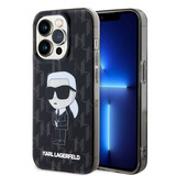 Karl Lagerfeld Karl Lagerfeld iPhone 15 Pro Max Backcover hoesje - Hardcase Monogram Ikonik - Zwart Karl Lagerfeld Karl Lagerfeld iPhone 15 Pro Max Backcover hoesje - Hardcase Monogram Ikonik - Zwart