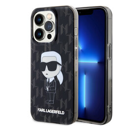 Karl Lagerfeld Karl Lagerfeld iPhone 15 Pro Max Backcover hoesje - Hardcase Monogram Ikonik - Zwart Karl Lagerfeld Karl Lagerfeld iPhone 15 Pro Max Backcover hoesje - Hardcase Monogram Ikonik - Zwart