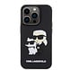 Karl Lagerfeld Karl Lagerfeld iPhone 15 Pro Back cover case - Rubber Karl and Choupette Case - Black