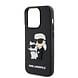 Karl Lagerfeld Karl Lagerfeld iPhone 15 Pro Back cover case - Rubber Karl and Choupette Case - Black
