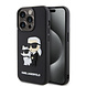 Karl Lagerfeld Karl Lagerfeld iPhone 15 Pro Backcover hoesje - Rubber Karl and Choupette Case - Zwart Karl Lagerfeld Karl Lagerfeld iPhone 15 Pro Backcover hoesje - Rubber Karl and Choupette Case - Zwart