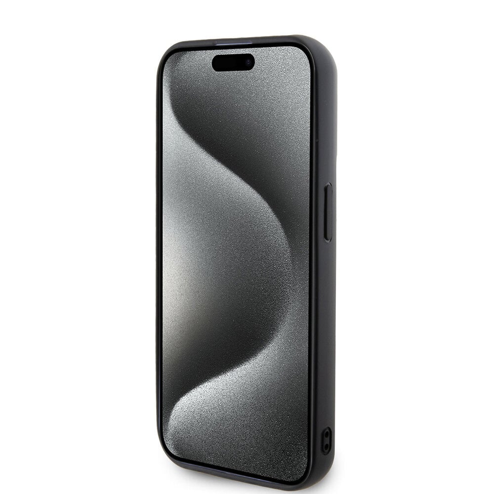 Karl Lagerfeld Karl Lagerfeld iPhone 15 Pro Back cover case - Rubber Karl and Choupette Case - Black