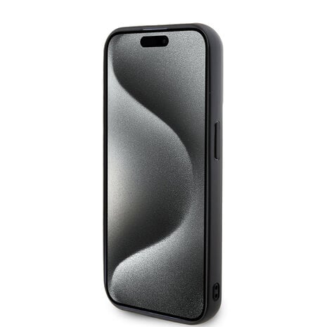 Karl Lagerfeld Karl Lagerfeld iPhone 15 Pro Back cover case - Rubber Karl and Choupette Case - Black