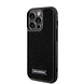 Karl Lagerfeld Karl Lagerfeld iPhone 15 Pro Back cover case - Hardcase Rhinestone Logo Metal Plate - Black