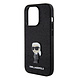 Karl Lagerfeld Karl Lagerfeld iPhone 15 Pro Back cover case - Hardcase Fixed Glitter Ikonik Logo Pin - Black