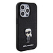 Karl Lagerfeld Karl Lagerfeld iPhone 15 Pro Back cover case - Hardcase Fixed Glitter Ikonik Logo Pin - Black