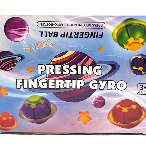 Doos van 12 - Druk & Spin Bal Spinner Speelgoed - Mix