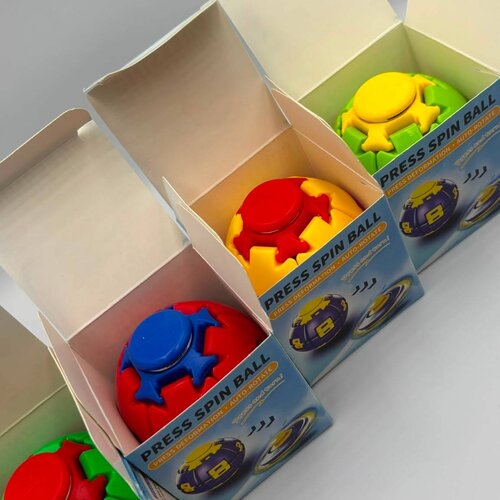 Doos van 12 - Druk & Spin Bal Spinner Speelgoed - Mix