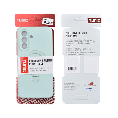 TUNIQ TUNIQ Galaxy A27 Back-Cover hul - Magsafe With stand TPU - Mint Green TUNIQ TUNIQ Galaxy A27 Back-Cover hul - Magsafe With stand TPU - Mint Green