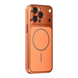 TUNIQ TUNIQ iPhone 14 Pro Max Back cover case - Magsafe With fiber pattern PC - Orange TUNIQ TUNIQ iPhone 14 Pro Max Back cover case - Magsafe With fiber pattern PC - Orange