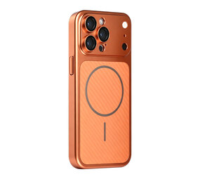 TUNIQ TUNIQ iPhone 14 Pro Max Back cover case - Magsafe With fiber pattern PC - Orange TUNIQ TUNIQ iPhone 14 Pro Max Back cover case - Magsafe With fiber pattern PC - Orange