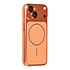 TUNIQ iPhone 15 Back cover case - Magsafe With fiber pattern PC - Orange TUNIQ iPhone 15 Back cover case - Magsafe With fiber pattern PC - Orange