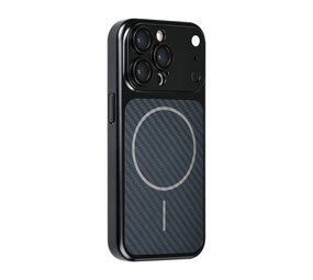 TUNIQ TUNIQ iPhone 15 Pro Back cover case - Magsafe With fiber pattern PC - Black TUNIQ TUNIQ iPhone 15 Pro Back cover case - Magsafe With fiber pattern PC - Black