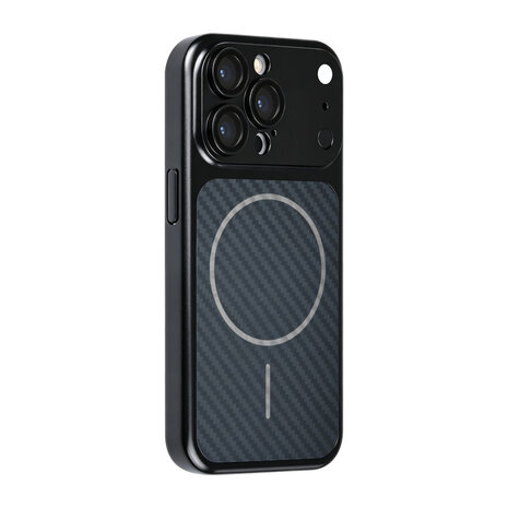 TUNIQ TUNIQ iPhone 15 Pro Back cover case - Magsafe With fiber pattern PC - Black TUNIQ TUNIQ iPhone 15 Pro Back cover case - Magsafe With fiber pattern PC - Black