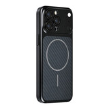 TUNIQ TUNIQ iPhone 15 Pro Max Back cover case - Magsafe With fiber pattern PC - Black TUNIQ TUNIQ iPhone 15 Pro Max Back cover case - Magsafe With fiber pattern PC - Black