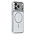 TUNIQ iPhone 15 Pro Max Back cover case - Magsafe With fiber pattern PC - Silver TUNIQ iPhone 15 Pro Max Back cover case - Magsafe With fiber pattern PC - Silver