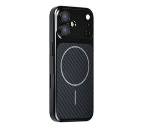 TUNIQ TUNIQ iPhone 16 Back cover coque - Magsafe With fiber pattern PC - Noir TUNIQ TUNIQ iPhone 16 Back cover coque - Magsafe With fiber pattern PC - Noir