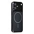 TUNIQ iPhone 16 Back cover coque - Magsafe With fiber pattern PC - Noir TUNIQ iPhone 16 Back cover coque - Magsafe With fiber pattern PC - Noir