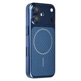 TUNIQ TUNIQ iPhone 16 Backcover hoesje - Magsafe With fiber pattern PC - Blauw TUNIQ TUNIQ iPhone 16 Backcover hoesje - Magsafe With fiber pattern PC - Blauw