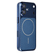 TUNIQ TUNIQ iPhone 16 Back cover case - Magsafe With fiber pattern PC - Blue TUNIQ TUNIQ iPhone 16 Back cover case - Magsafe With fiber pattern PC - Blue