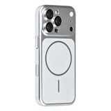 TUNIQ TUNIQ iPhone 16 Pro Back cover case - Magsafe With fiber pattern PC - Silver TUNIQ TUNIQ iPhone 16 Pro Back cover case - Magsafe With fiber pattern PC - Silver