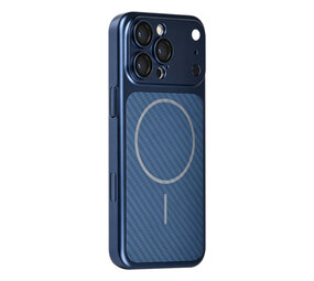 TUNIQ TUNIQ iPhone 16 Pro Max Back cover case - Magsafe With fiber pattern PC - Blue TUNIQ TUNIQ iPhone 16 Pro Max Back cover case - Magsafe With fiber pattern PC - Blue
