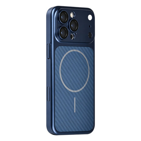 TUNIQ TUNIQ iPhone 16 Pro Max Back cover case - Magsafe With fiber pattern PC - Blue