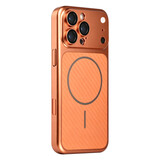 TUNIQ TUNIQ iPhone 16 Pro Max Back cover case - Magsafe With fiber pattern PC - Orange TUNIQ TUNIQ iPhone 16 Pro Max Back cover case - Magsafe With fiber pattern PC - Orange