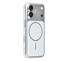 TUNIQ TUNIQ iPhone 17 Back cover coque - Magsafe With fiber pattern PC - Argent TUNIQ TUNIQ iPhone 17 Back cover coque - Magsafe With fiber pattern PC - Argent