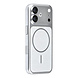 TUNIQ TUNIQ iPhone 17 Backcover hoesje - Magsafe With fiber pattern PC - Zilver TUNIQ TUNIQ iPhone 17 Backcover hoesje - Magsafe With fiber pattern PC - Zilver