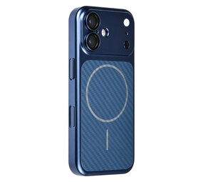 TUNIQ TUNIQ iPhone 17 Back cover case - Magsafe With fiber pattern PC - Blue TUNIQ TUNIQ iPhone 17 Back cover case - Magsafe With fiber pattern PC - Blue