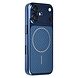 TUNIQ TUNIQ iPhone 17 Back cover coque - Magsafe With fiber pattern PC - Bleu TUNIQ TUNIQ iPhone 17 Back cover coque - Magsafe With fiber pattern PC - Bleu