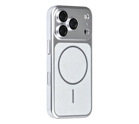 TUNIQ TUNIQ iPhone 17 Pro Back cover coque - Magsafe With fiber pattern PC - Argent TUNIQ TUNIQ iPhone 17 Pro Back cover coque - Magsafe With fiber pattern PC - Argent